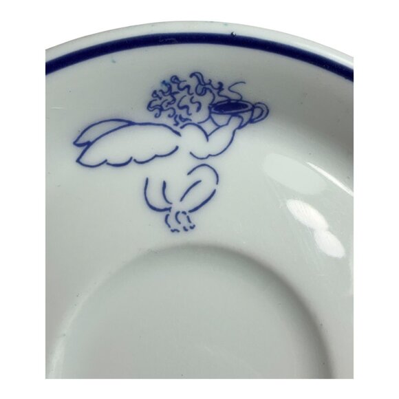 VNTG 1994 Starbucks Rosanna Imports Ceramic Espresso Cup & Saucer Cherub Design - Picture 6 of 15